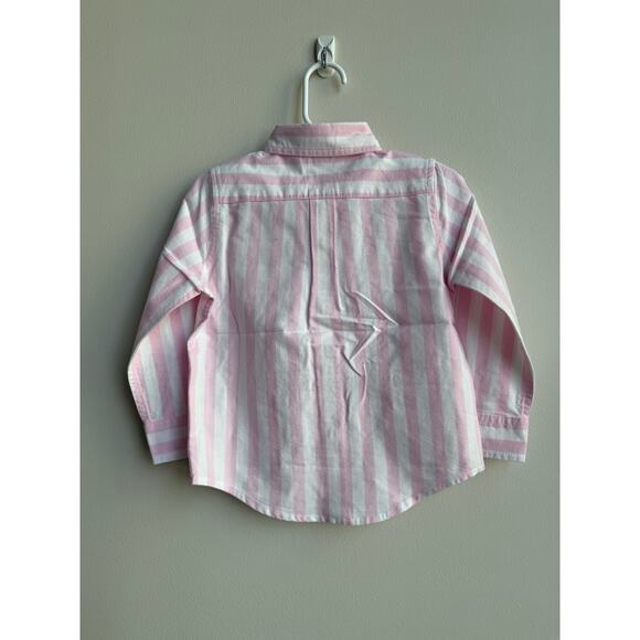 Janie and Jack Pink and White Striped Button Down - Picture 8 of 8